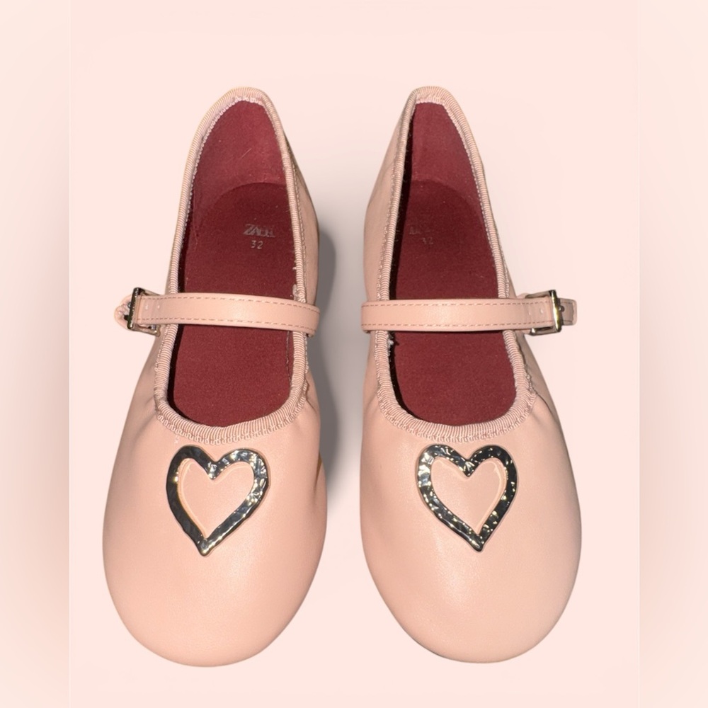 Zara Kids Heart Pink Ballet Flat Shoe size 1